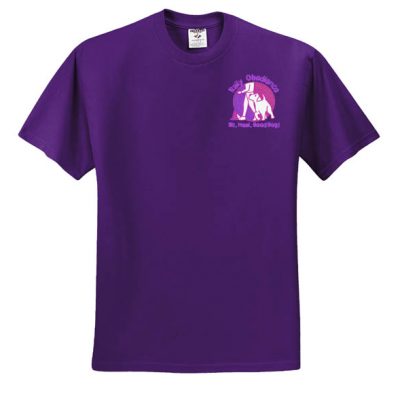 Purple Embroidered Rally-O TShirt