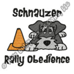 Cartoon Schnauzer Rally-O Embroidery