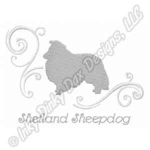 Pretty Shetland Sheepdog Embroidery
