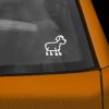 Stick Figure Aussie Car Sticker
