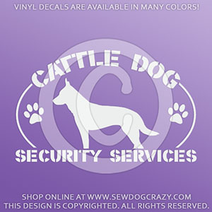 Cattle Dog Security Sticker