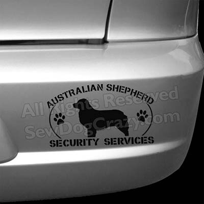 Australian Shepherd Security Bumper Sticker