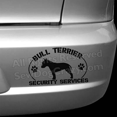 Bull Terrier Security Car Decals