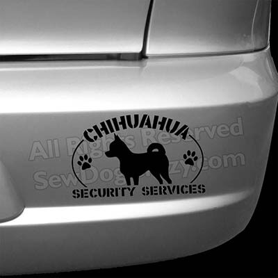 Chihuahua Security Car Decals