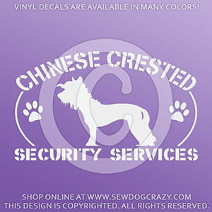 Guarded by Chinese Crested Decals