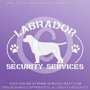 Protected by a Labrador Car Sticker