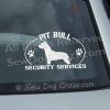 Pit Bull Security Car Stickers