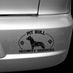Guarded by a Pit Bull Bumper Stickers