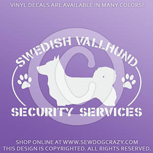 Swedish Vallhund Security Decals