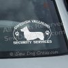Protected by a Swedish Vallhund Car Window Sticker