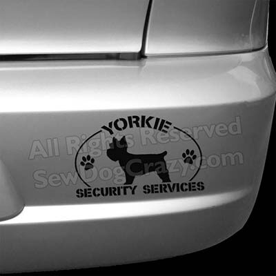 Yorkie Security Bumper Sticker
