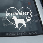 Love Rottweilers Car Window Decal