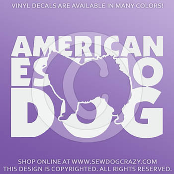 American Eskimo Dog Vinyl Stickers
