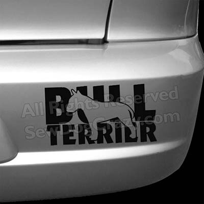 Vinyl Bull Terrier Bumper Sticker