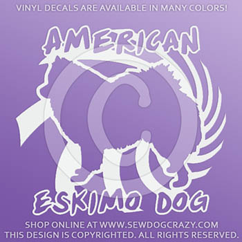 Cool American Eskimo Dog Decals