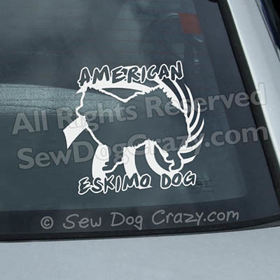 Cool American Eskimo Dog Window Decals
