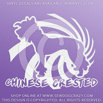 Cool Chinese Crested Vinyl Stickers
