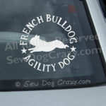 French Bulldog Agility Car Window Stickers
