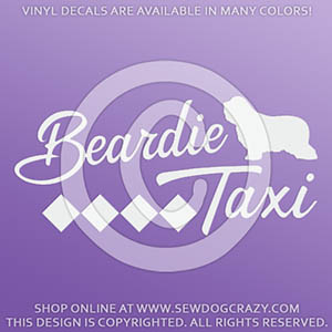 Bearded Collie Taxi Decals
