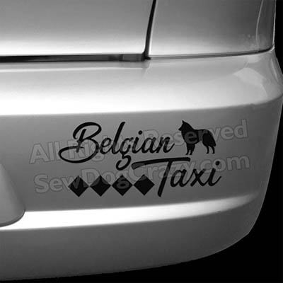 Belgian Sheepdog Taxi Car Decals