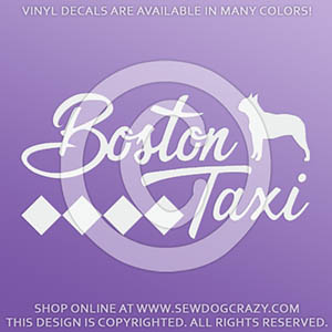 Boston Terrier Taxi Decals