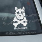 Pirate Cairn Terrier Car Window Stickers