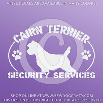 Protected by a Cairn Terrier Decals