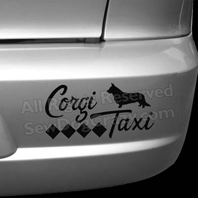 Cardigan Welsh Corgi Taxi Bumper Sticker