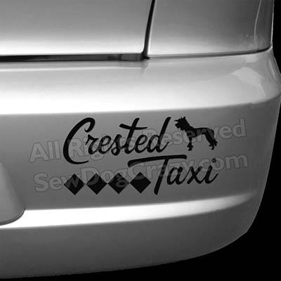 Chinese Crested Taxi Car Decals