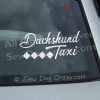 Dachshund Taxi Car Window Stickers