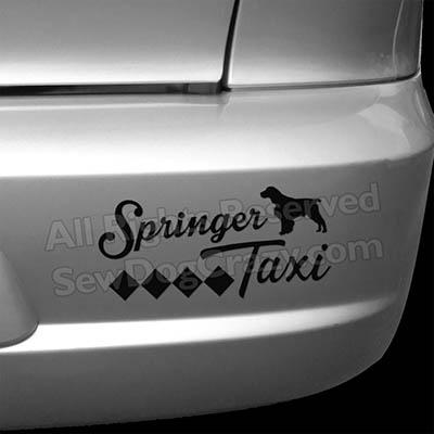 Springer Spaniel Taxi Car Decals