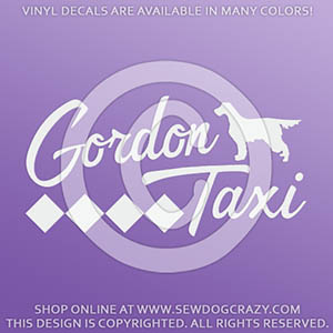Gordon Setter Taxi Decal