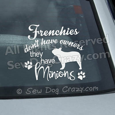 Funny French Bulldog Car Stickers