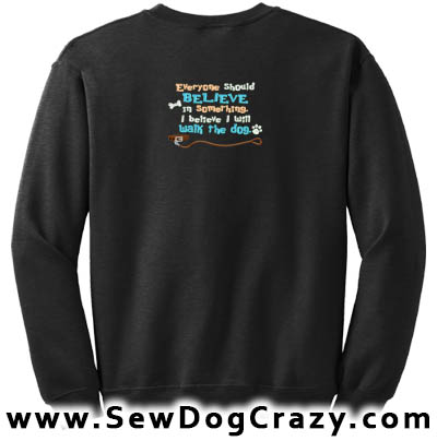Embroidered Dog Walk Sweatshirt