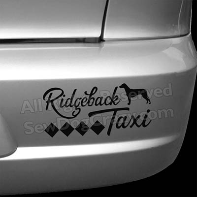 Ridgeback Taxi Car Decals