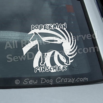 Cool Doberman Car Window Sticker
