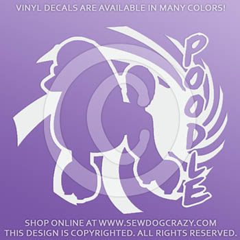 Vinyl Poodle Stickers