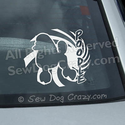 Cool Poodle Window Decals