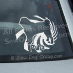 Vinyl Pug Car Window Stickers