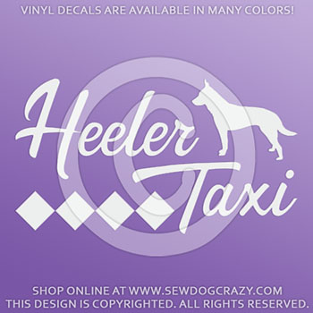 Australian Cattle Dog Taxi Decal