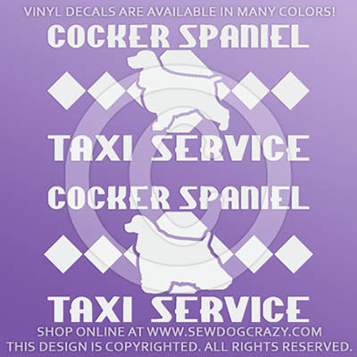 Cocker Spaniel Taxi Stickers