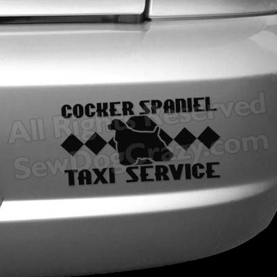 American Cocker Spaniel Taxi Decal