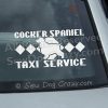 English Cocker Spaniel Taxi Decal