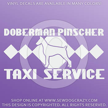 Doberman Taxi Car Decal