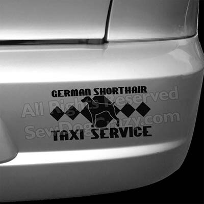 German Shorthaired Pointerr Taxi Bumper Sticker
