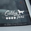 Golden Retriever Taxi Car Window Sticker