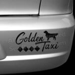 Golden Retriever Taxi Bumper Sticker