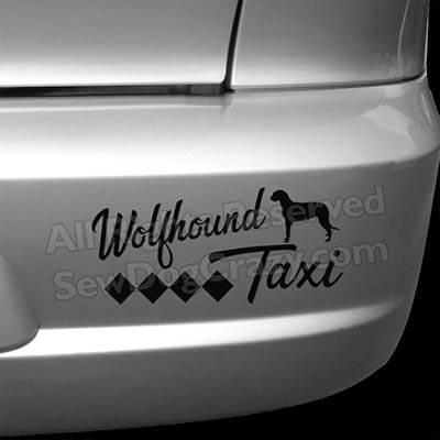 Irish Wolfhound Taxi Bumper Sticker
