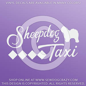 Old English Sheepdog Taxi Decal