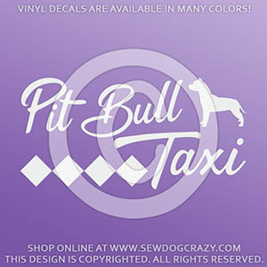 Pit Bull Taxi Car Decals